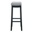 thumbnail image 2 of Linon Claridge 32" Backless Indoor Wood Bar Stool, Black/Gray Faux Leather, 1 Stool, 2 of 12