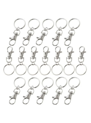 Unique Bargains 100pcs 16mm Diameter Split Key Ring Chain Keyring Keychain Loop