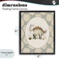 thumbnail image 4 of Stupell Industries Eclectic Watercolor Dinosaur Monstera Border Black Floating Frame Canvas Art, 17 x 21, by LSR Design Studio, 4 of 8