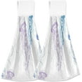 thumbnail image 4 of GZHJMY Kitchen Hanging Hand Towels for Bathroom Decorative with Hanging Loop Jellyfish White Set of 2 Soft Absorbent Funny, 4 of 7