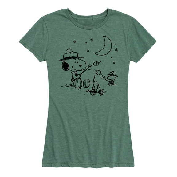Peanuts - Snoopy Camping - Women's Short Sleeve Graphic T-Shirt