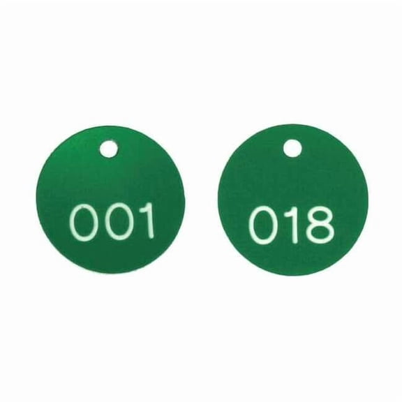Accuform Engraved Numbered Tags,Plastic,PK100 TDG300GN