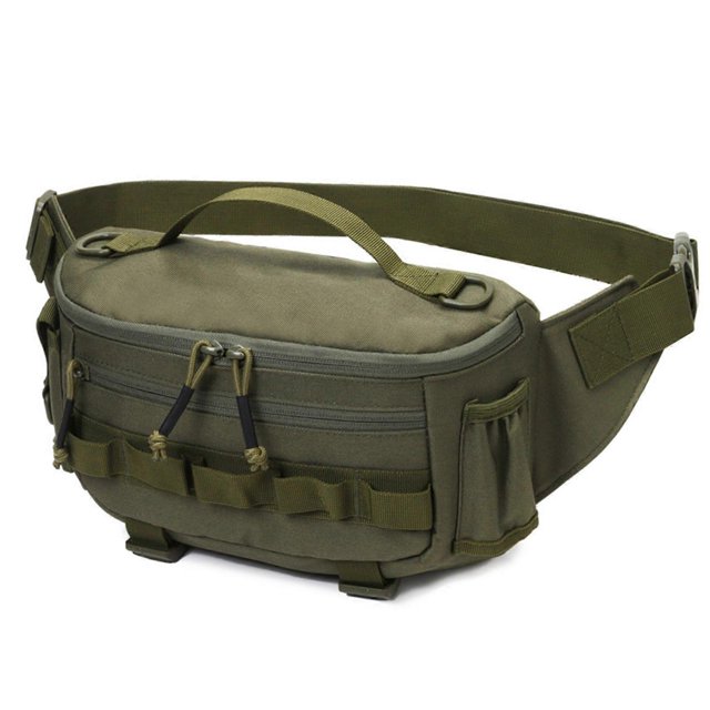 Travel Sports Bags Fishing Chest Bag Outdoor Fishing Scratchproof Bag Splashproof Waist Bag Waist Pack Portable Khaki
