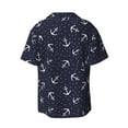 thumbnail image 4 of Goofa Anchor Printed Men's Casual Short-sleeved Shirt,Lightweight Breathable Button-down,Summer Casual men's top,Versatile Fashion shirt-Medium, 4 of 7