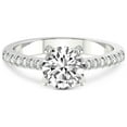 thumbnail image 4 of 5 Carat IGI Certified Round Shape Lab Grown Diamond Engagement Ring | 14K White Gold |Amy Tapered Eternity Diamond Ring | FG-VS1-VS2 Quality Friendly Diamonds, 4 of 5