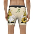 thumbnail image 4 of Salouo Gnomes Bees And Sunflowers Pattern Men's Boxer Briefs, Soft & Breathable Underwear Elastic Waistband Briefs for Men,1-Pack, 4 of 7