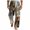 Brown, variant on Men's Patchwork Print Hippie Pants, Baggy Comfy Colorful Drawstring Wide Leg, Boho Rave Festival Lounge Pants for Men (Orange, L)