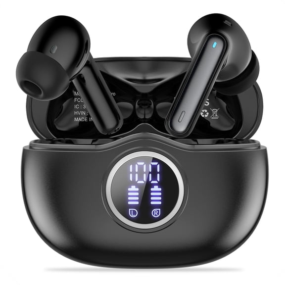 HAOYUYAN A10 Pro Wireless Earbuds Bluetooth 5.3 HiFi Stereo 50H Playback LED Display ENC Noise Canceling IPX7 Waterproof Earphones for Gym Running Work