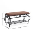 thumbnail image 2 of Shoe Rack Bench for Entryway, Industrial Bench, Rustic Shoe Rack for Small Spaces, Upholstered Entryway Bench, Multipurpose Entryway, 2 of 9
