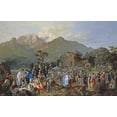 thumbnail image 2 of Radice, Casimiro 18x13 White Modern Wood Framed Museum Art Print Titled - Country Fair, 2 of 4