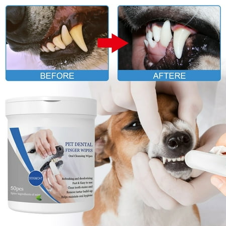 

DBYLXMN Pet Teeth Finger Wipes Dog Bad Breath Removing Yellow Cleaning Oral Care Finger Cots（5ml） Vinegar Cleaning Gel