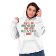 thumbnail image 3 of Xmas Tell Me What You Really Want Hoodie Sweatshirt Women Brisco Brands S, 3 of 5