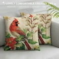 thumbnail image 3 of Awypu  Christmas Cardinal Throw Pillow Covers Red Birds Stand On Tree Branch with Berry/Red Flower Cushion Cover Farmhouse Christmas Pillowcases 18 x 18 Inch for Seasonal Decor, 3 of 5