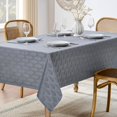thumbnail image 2 of Black Table Cloths Rectangular 60 x 120 Inch (10-12 Seats), Waterproof Decorative Washable Polyester Tablecloth Covers for Dining Kitchen Buffet Table, Wedding Indoor Outdoor Party, 2 of 7