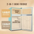 thumbnail image 4 of WANAI 3.5 Cu.ft Mini Fridge with Freezer 2 Door Handle Compact Size, 7 Adjustable Thermostat Blue, 4 of 10