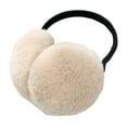 thumbnail image 4 of Women's Plush Faux Fur Earmuffs, Adjustable Thermal Ear Warmers for Winter, Foldable Soft Ear Protection with Stretchable Headband, Cozy Ear Muffs for Outdoor Activities - Beige, 4 of 4