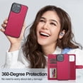 thumbnail image 2 of for iPhone 16 Pro Case, 2 in1 Multifunctional Detachable Wallet Phone Case for Men Women with RFID Blocking Card Holder Wrist Strap Shockproof Protective Case for iPhone 16 Pro (Red), 2 of 18