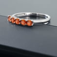 thumbnail image 5 of Gem Stone King 0.81 Ct Round Orange Sapphire 10K White Gold Ring, 5 of 5