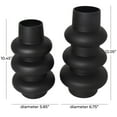 thumbnail image 3 of DecMode 12", 10"H Dimensional Bubble Black Glass Vase, Set of 2, 3 of 12