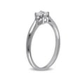 thumbnail image 2 of 1/3 Carat (ctw) Princess-Cut Lab-Created White Sapphire Ring in Sterling Silver, 2 of 5