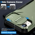 thumbnail image 3 of Dteck Case for iPhone 15 Plus,Shockproof TPU+PC Armor Case Slide Lens Protection Cover for iPhone 15 Plus,Darkgreen, 3 of 7