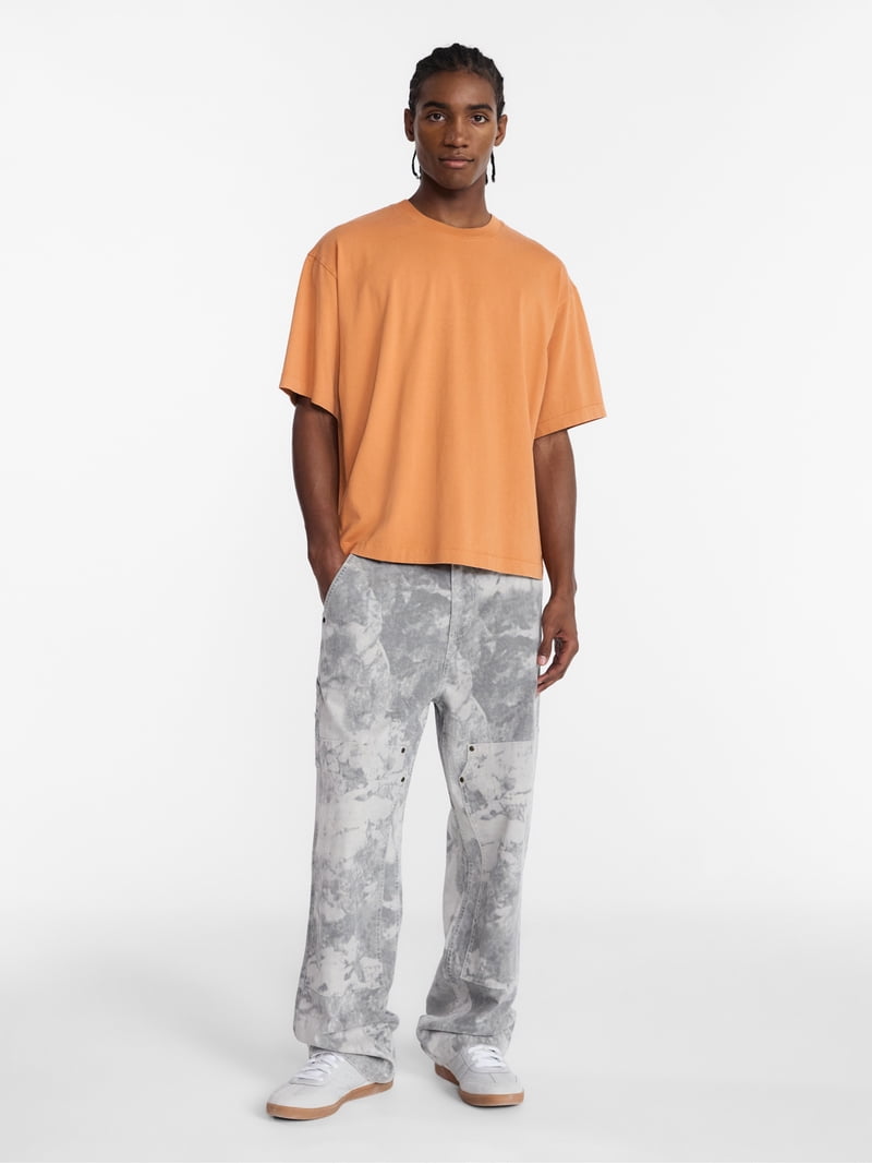 No Boundaries Boxy Fit Heavyweight Tee Shirt with Short Sleeves