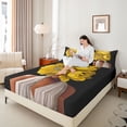 thumbnail image 4 of Homewish Yellow Flower 4-Piece Full Size Sheets For Teens Female,Black Girl Bed Sheets,Dreamy Princess Lightweight Sheet Sets,Ultra Soft Home Decor, 4 of 7