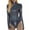 Black, variant on Women Yoga Jumpsuits Shiny Metallic Leather Neck Long Sleeve Leotard Bodysuit