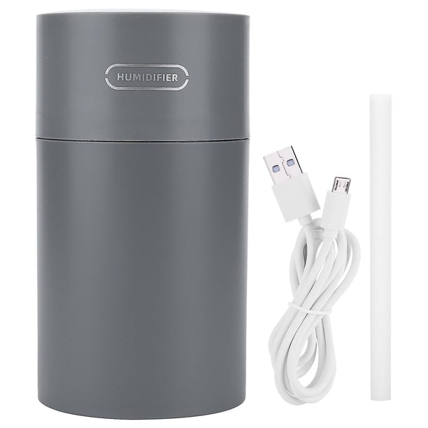 270ml Mini USB Desktop Car Air Humidifier with Colorful Light for Home Office Bedroom, Gray