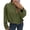 Army green, variant on Long Sleeved Women Spring Fall Faux Suede Bomber Jackets Turn-down Collar Casual Lapel Zipper Jacket