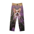 thumbnail image 4 of Xecao Dog in Lavender Flowers Men's Straight Lounge Pajama Pants: The Ultimate in Comfortable Sleepwear, 4 of 9