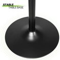 thumbnail image 7 of GVJMTKP 23.5'' Round Pub Table   Degree Swivel Cocktail  Table with Black Leg  Adjustable Height Range 27.5"-35.7" for Living Room Kitchen (Brown), 7 of 7