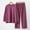 Purple, variant on Jacenvly Pajamas for Women Soft Comfortable Button up Pajamas for Women Solid Color Loose Fitting Large Size Long Sleeved Long Pants Pajama Set Home Clothing Army Green