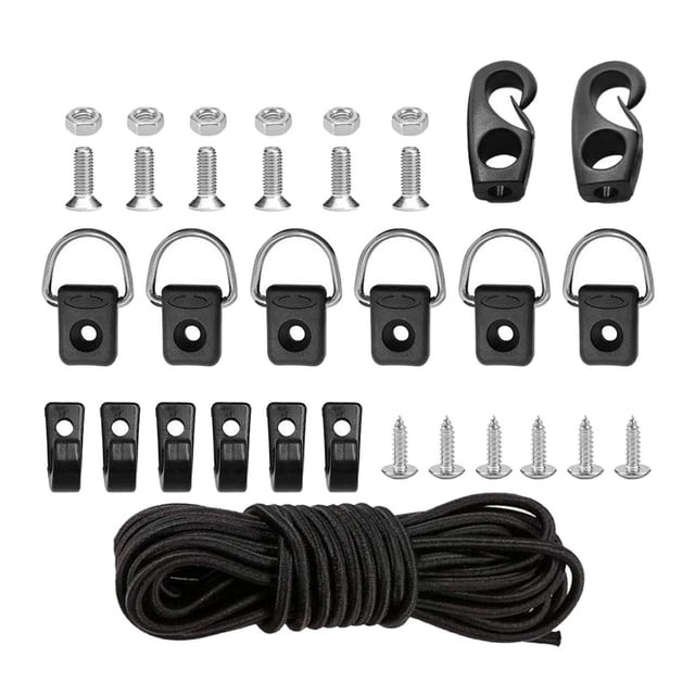 Kit De Aparejos Para Cubierta De Kayak, Anillos En D, Cuerda Elástica De 8,2 Pies Para Canoa Y Kayak Para Barco Sunnimix Cuerda elástica para kayak
