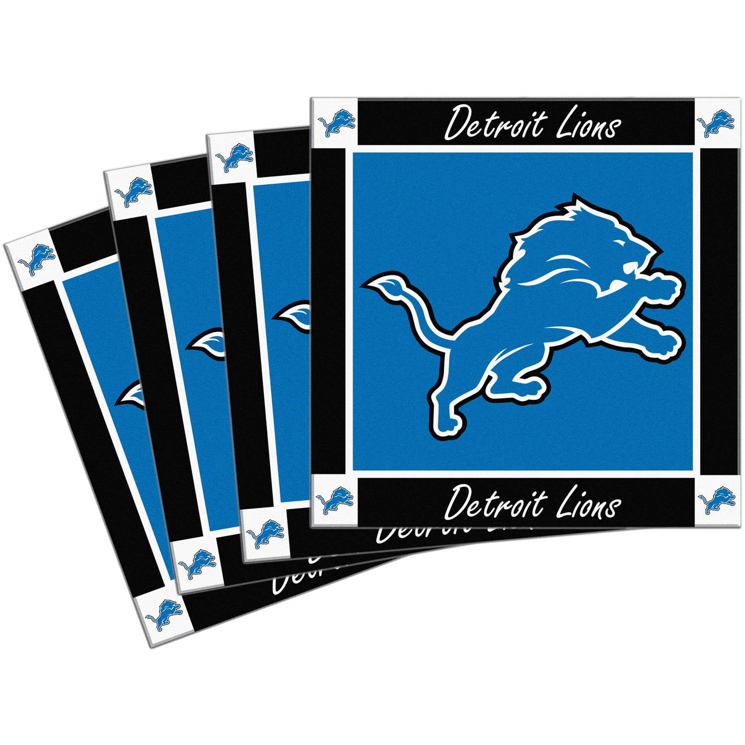 Detroit Lions 1-4 Pack Vinyl Drink Coasters 