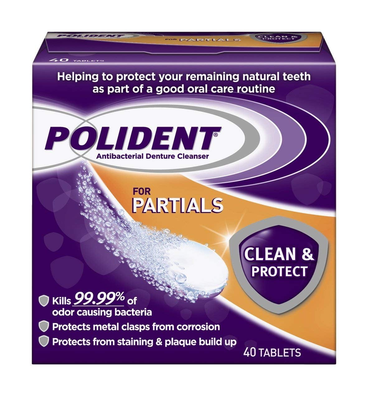Polident Polident Partials Denture Cleanser, 40 Count