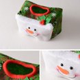 thumbnail image 5 of Inteprter Cubierta de pañuelos de Navidad, servilletero decorativo para sala de estar y dormitorio, organizador de toallas de papel lavable de Kits de decoración para fiestas Verde, 5 of 5