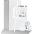 thumbnail image 2 of Gifts for Mom,Mom christmas gifts,Birthday gifts for Mom,Mom gifts from Daughter,Son,Mothers Day Gifts for Mom,Mama Gifts,40oz White Tumbler With Handle and Straw, 2 of 6