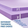thumbnail image 2 of Gel Swirl Memory Foam Mattress Topper 2 Inch Twin Size, Ventilated Soft Pressure Relieve Pad, Breathable Cooling Topper for Guest Bed and Dorm Room, , Purple, 2 of 6
