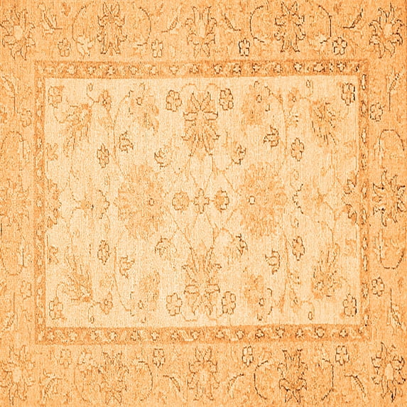 Ahgly Company Indoor Square Oriental Orange Traditional Area Rugs, 8' Square