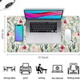 thumbnail image 5 of White Floral Mouse Pad,Large Marble Mouse Pad,31.5 * 15.7in Stable Rubber Base Mousepad with Stitched Edges Waterproof Desk Mat for Work, Game, Office, Home, 5 of 6