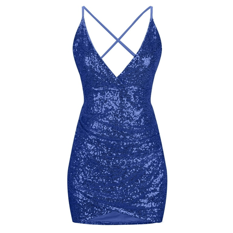 petite royal blue evening dresses Charming Royal Blue Satin Spaghetti Straps Prom Dresses with Side Slit,  MP449 main image 1