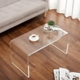 thumbnail image 2 of Zzistar Table Basse en Acrylique Transparent en Forme de U / Table d'Appoint Transparente pour Salon et Usage Extérieur - Idéal pour Boissons, 2 of 5
