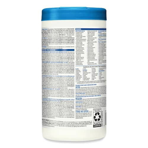 6 in. x 5 in. Unscented Bleach Germicidal Disinfecting Wipes, Canister (150-Count) (Pack of 2)