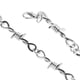 thumbnail image 4 of Punk Thorns Collar cadena de metal Saféy Cabello de llama Collar de alambre gótico Collar de púas Hip Hop Joyas de roca para hombres Mujeres, 4 of 5