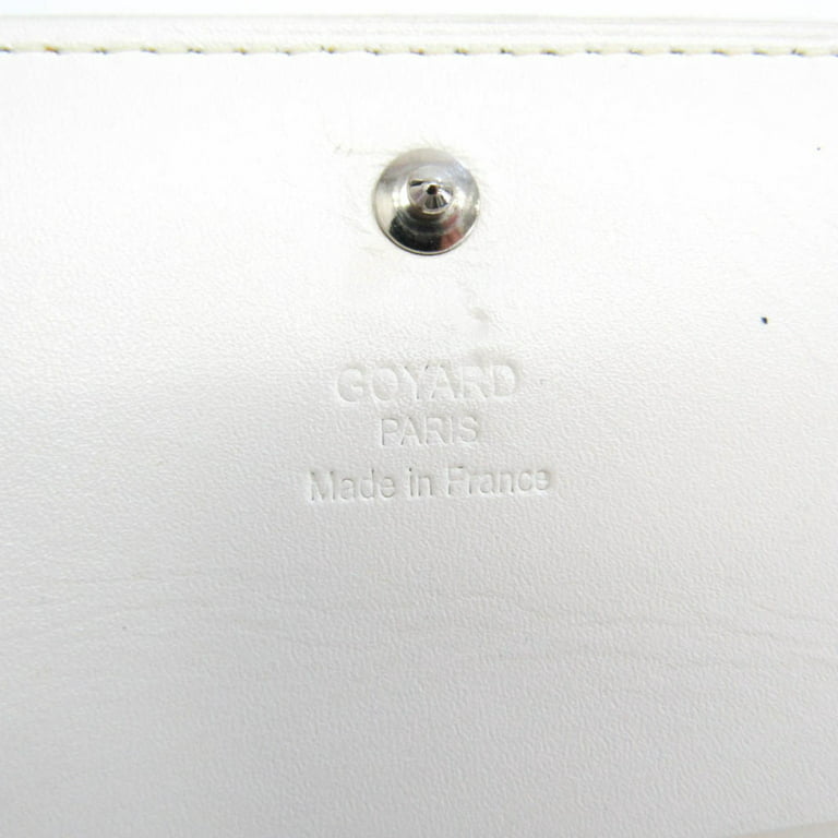 Authenticated Used Goyard Varenne 51 Men,Women Leather,Coated Canvas Long  Bill Wallet (bi-fold) White