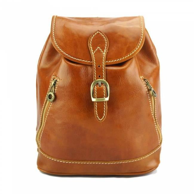 tan leather rucksack womens