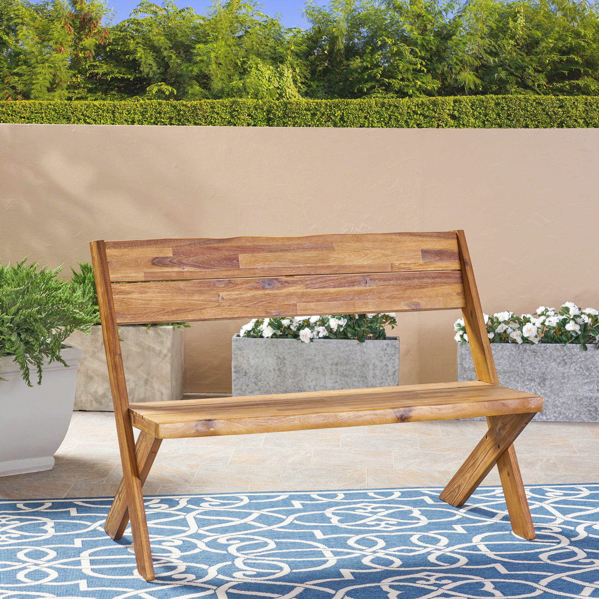 Organic Teak Wood Benches