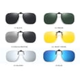 thumbnail image 3 of Clip On Sunglasse Flip Up Glasses Polarized Photochromic Sunglasses Large Square Lens Anti Glare UV400 Goggles Night Vision Yellow Driving Eyepiece, 3 of 9