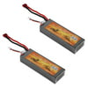 SODIAL 2 X 7.4V 2S 30C 6200mAh Lipo RC Battery Deans T Connector for RC Car Truck Hobby